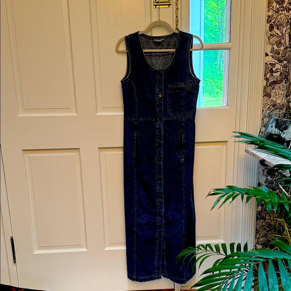 Denim Sleeveless Maxi Dress